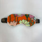 FENDI Floral Neck Pillow and Eye Mask Travel Set, Velvet Cushion, Orange, Women's