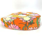 FENDI Floral Neck Pillow and Eye Mask Travel Set, Velvet Cushion, Orange, Women's