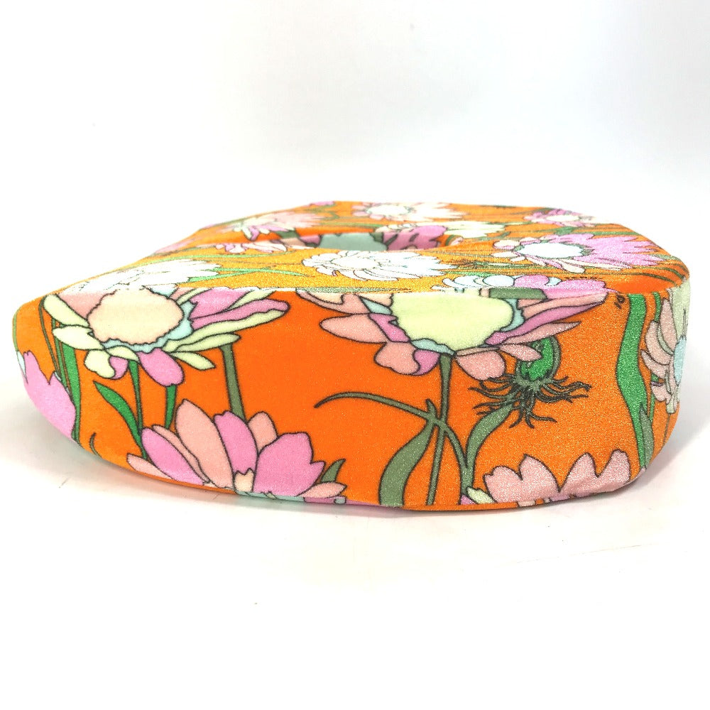 FENDI Floral Neck Pillow and Eye Mask Travel Set, Velvet Cushion, Orange, Women's