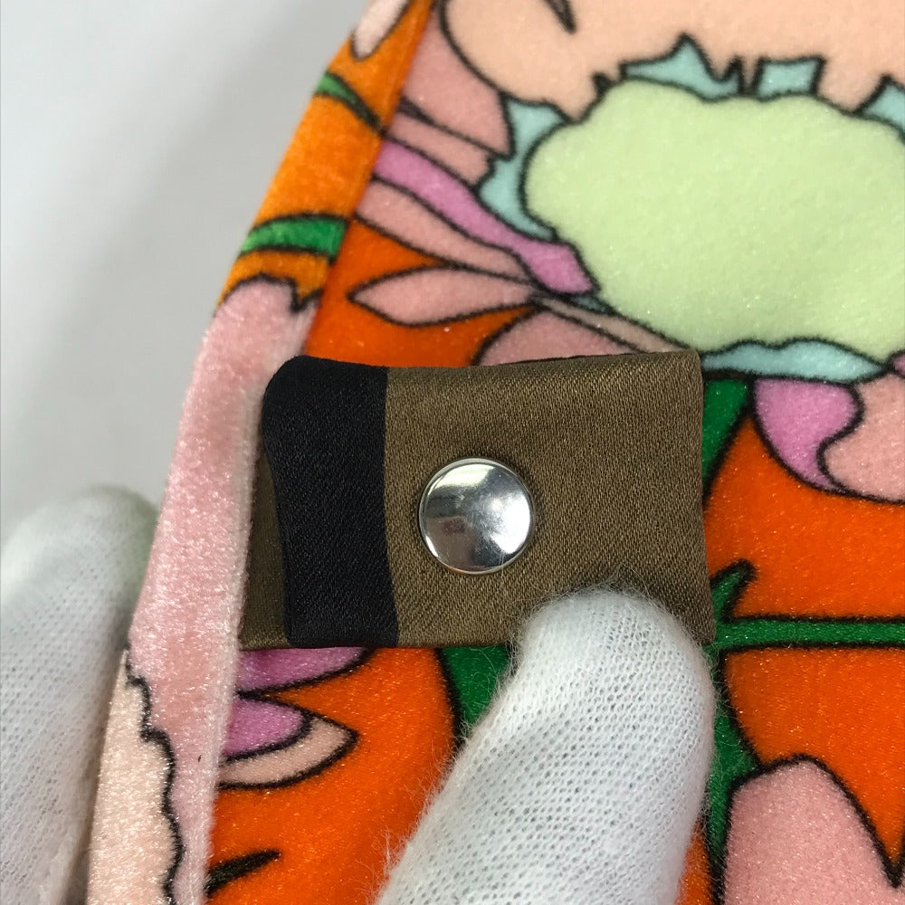 FENDI Floral Neck Pillow and Eye Mask Travel Set, Velvet Cushion, Orange, Women's