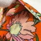 FENDI Floral Neck Pillow and Eye Mask Travel Set, Velvet Cushion, Orange, Women's