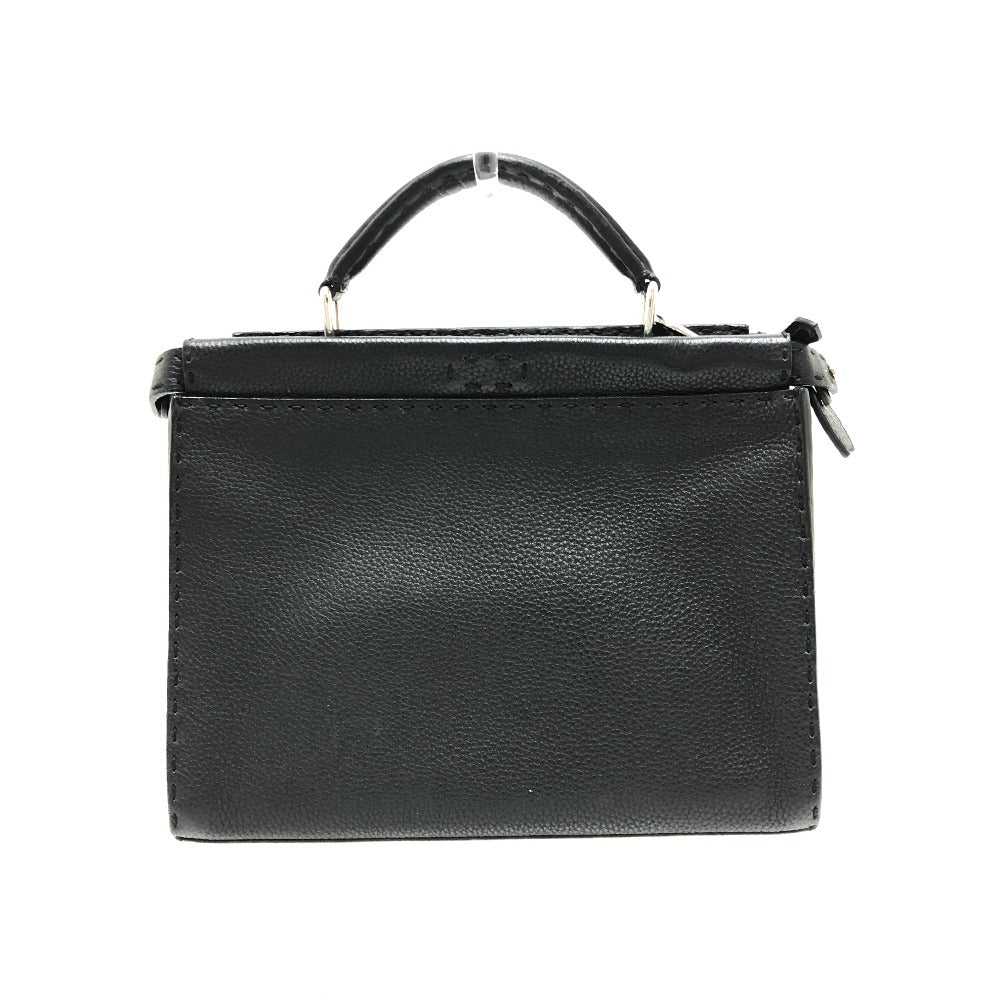 FENDI 7VA422 Selleria Peekaboo Fit Mini 2WAY Back Business Bag Bag Handbag Leather Unisex Black