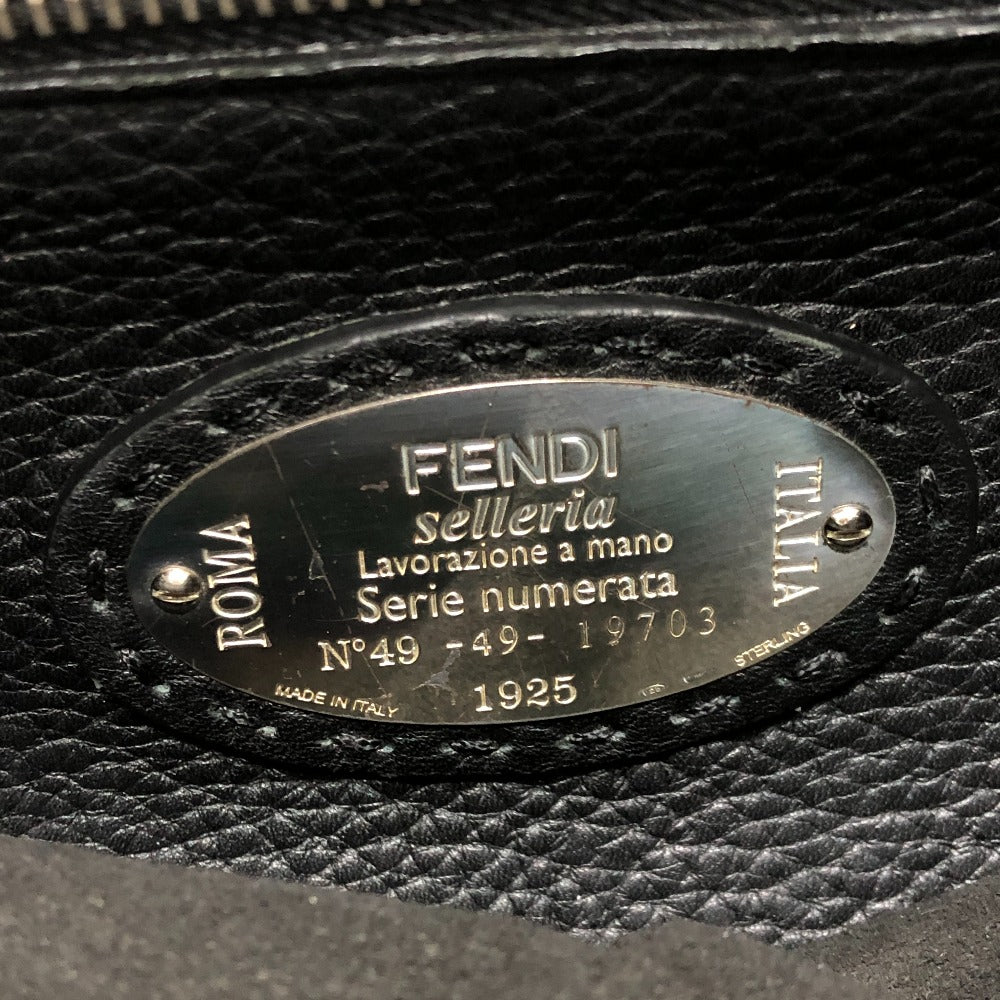 FENDI 7VA422 Selleria Peekaboo Fit Mini 2WAY Back Business Bag Bag Handbag Leather Unisex Black