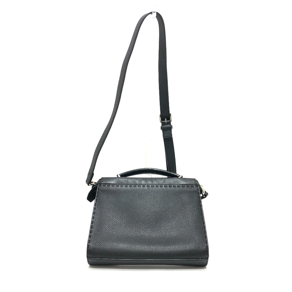 FENDI 7VA422 Selleria Peekaboo Fit Mini 2WAY Back Business Bag Bag Handbag Leather Unisex Black