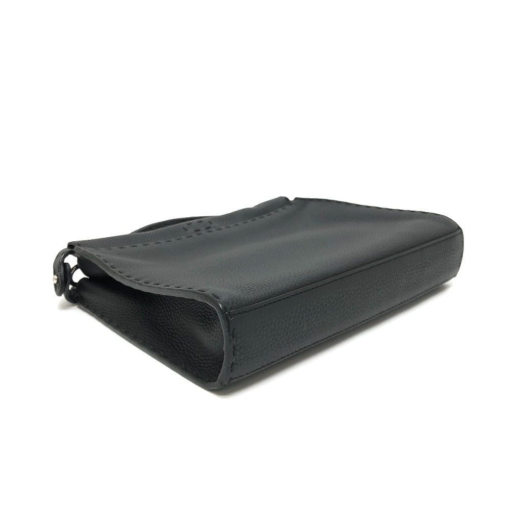 FENDI 7VA422 Selleria Peekaboo Fit Mini 2WAY Back Business Bag Bag Handbag Leather Unisex Black