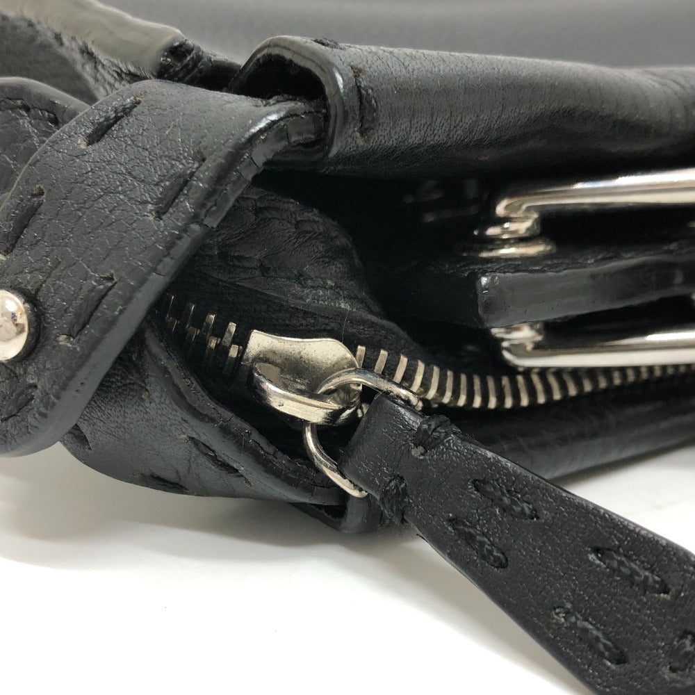 FENDI 7VA422 Selleria Peekaboo Fit Mini 2WAY Back Business Bag Bag Handbag Leather Unisex Black