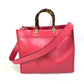 FENDI 8BH386 Sunshine Shopper Shoulder Bag, 2-Way Tote Bag, Leather, Women's, Pink
