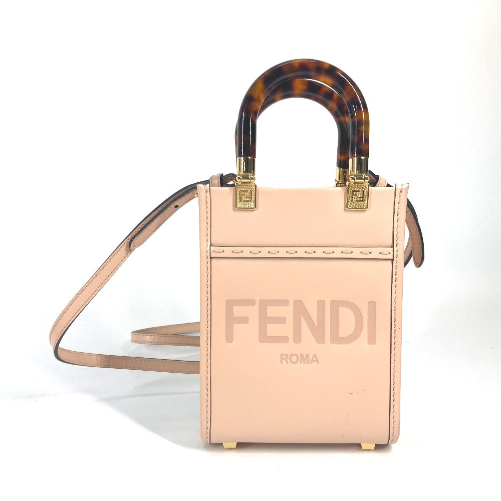 FENDI 8BS051 ショルダーバッグ 斜め掛け カバン サンシャインショッパースモール 2WAYバッグ ハンドバッグ レザー レディース - brandshop-reference