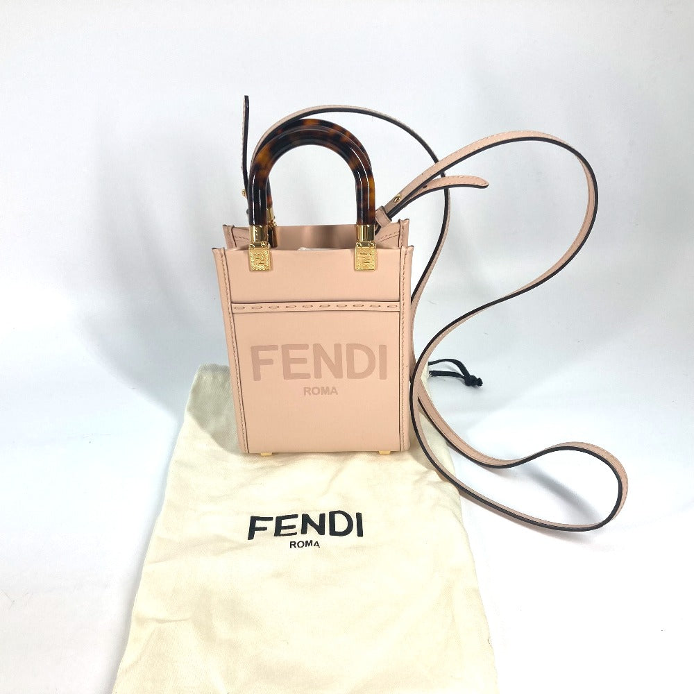 FENDI 8BS051 ショルダーバッグ 斜め掛け カバン サンシャインショッパースモール 2WAYバッグ ハンドバッグ レザー レディース - brandshop-reference