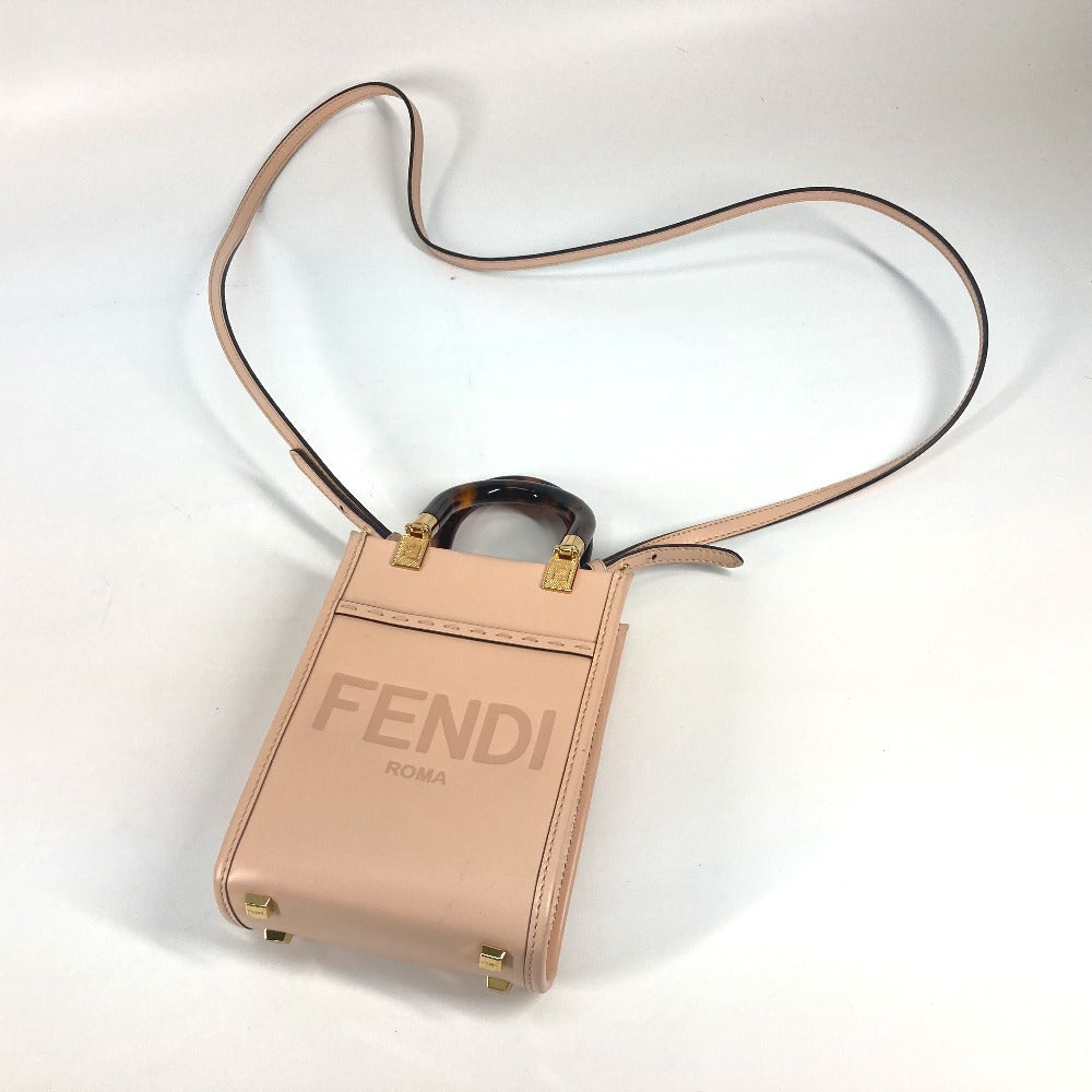 FENDI 8BS051 ショルダーバッグ 斜め掛け カバン サンシャインショッパースモール 2WAYバッグ ハンドバッグ レザー レディース - brandshop-reference