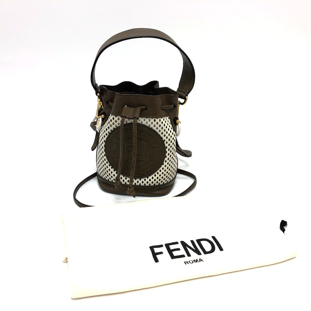 FENDI 8BS010 FFロゴ ミニ モン トレゾール 2WAYバッグ カバン バッグ ショルダーバッグ ハンドバック 斜め掛け ショルダーバッグ レザー レディース