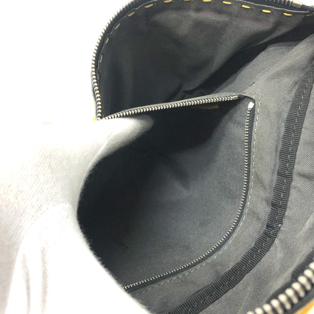 FENDI 7VA434 Selleria Crossbody Bag, body bag, one shoulder bag, stitching Waist Pouch Leather yellow Used