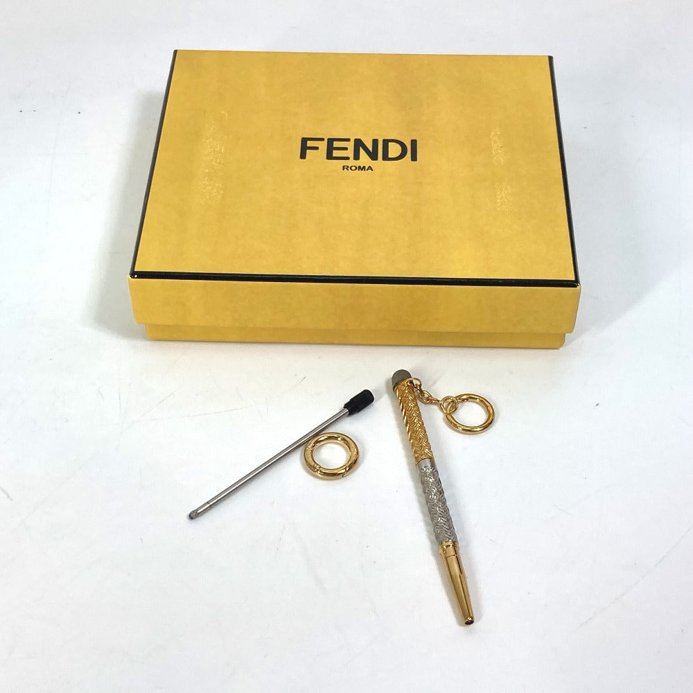FENDI CHAOS Scribble Pen pen-shaped earrings, metal, silver, for women.