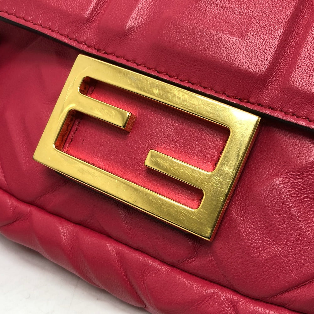 FENDI 8BS017 FF バゲット スモール チェーン 2WAYバッグ カバン バック バッグ ショルダーバッグ ラムスキン レディース - brandshop-reference