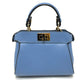 FENDI 7AS294 ナノ ピーカブー 2WAY ポシェット カバン 肩掛け 斜めかけ ショルダーバッグ レザー レディース ブルー - brandshop-reference