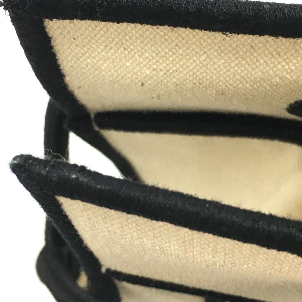 FENDI 8BH379 Logo Roma Shopper Bag Large Tote Bag Canvas Women's Grezzo Natural Beige &amp; Black