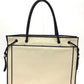 FENDI 8BH379 Logo Roma Shopper Bag Large Tote Bag Canvas Women's Grezzo Natural Beige &amp; Black