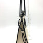 FENDI 8BH379 Logo Roma Shopper Bag Large Tote Bag Canvas Women's Grezzo Natural Beige &amp; Black