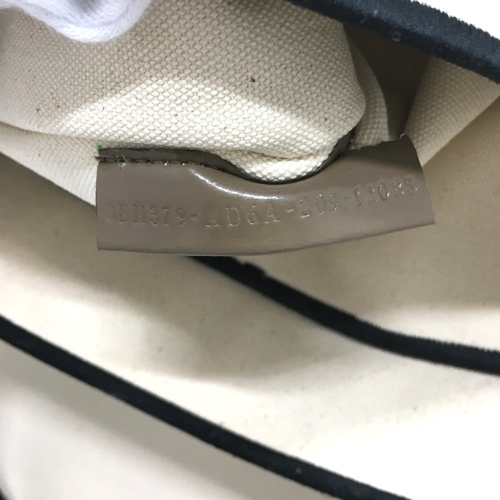 FENDI 8BH379 Logo Roma Shopper Bag Large Tote Bag Canvas Women's Grezzo Natural Beige &amp; Black
