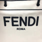 FENDI 8BH379 Logo Roma Shopper Bag Large Tote Bag Canvas Women's Grezzo Natural Beige &amp; Black