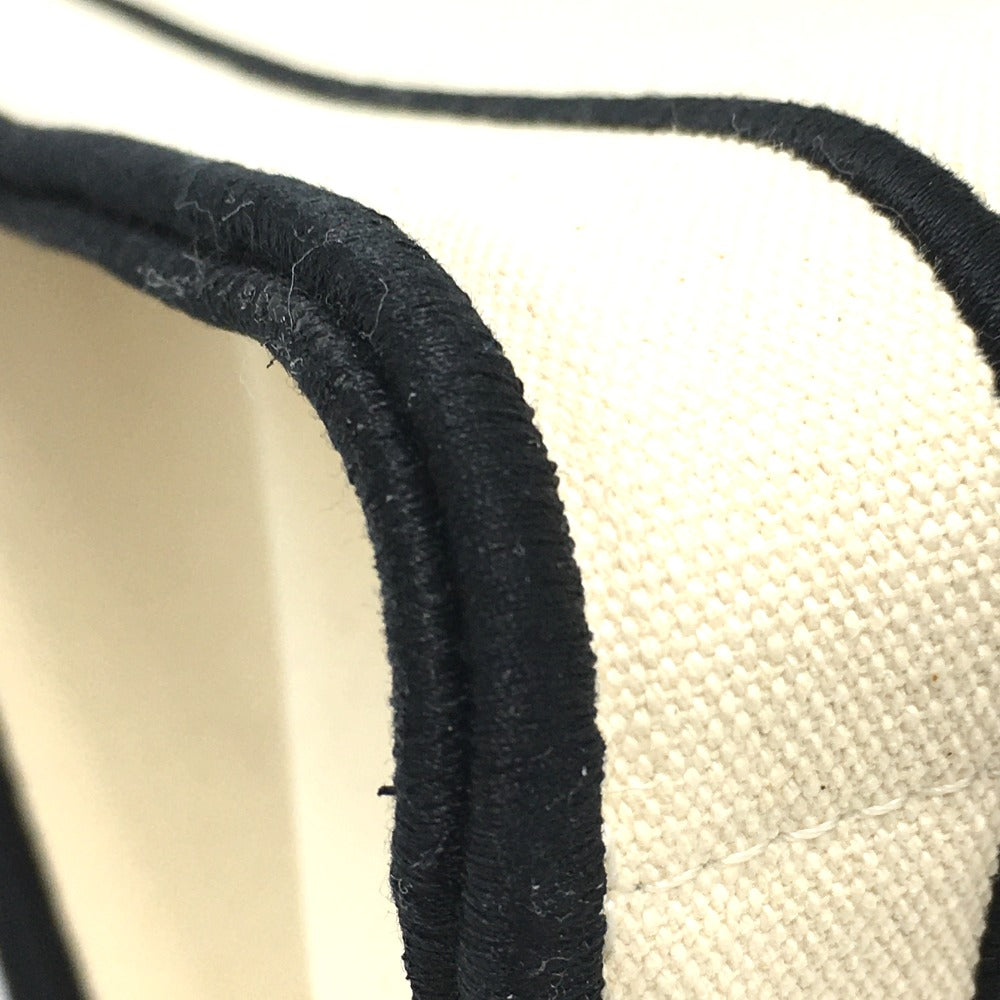 FENDI 8BH379 Logo Roma Shopper Bag Large Tote Bag Canvas Women's Grezzo Natural Beige &amp; Black