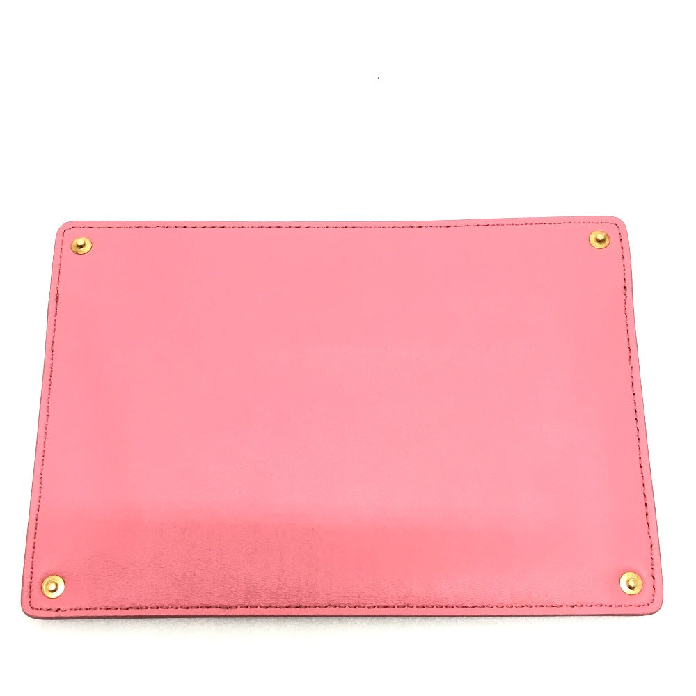 FENDI 7AR907 Peekaboo Bag-in Pocket Flat Bag Accessory Pouch Leather Women's Pink