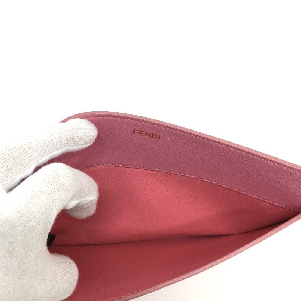 FENDI 7AR907 Peekaboo Bag-in Pocket Flat Bag Accessory Pouch Leather Women's Pink