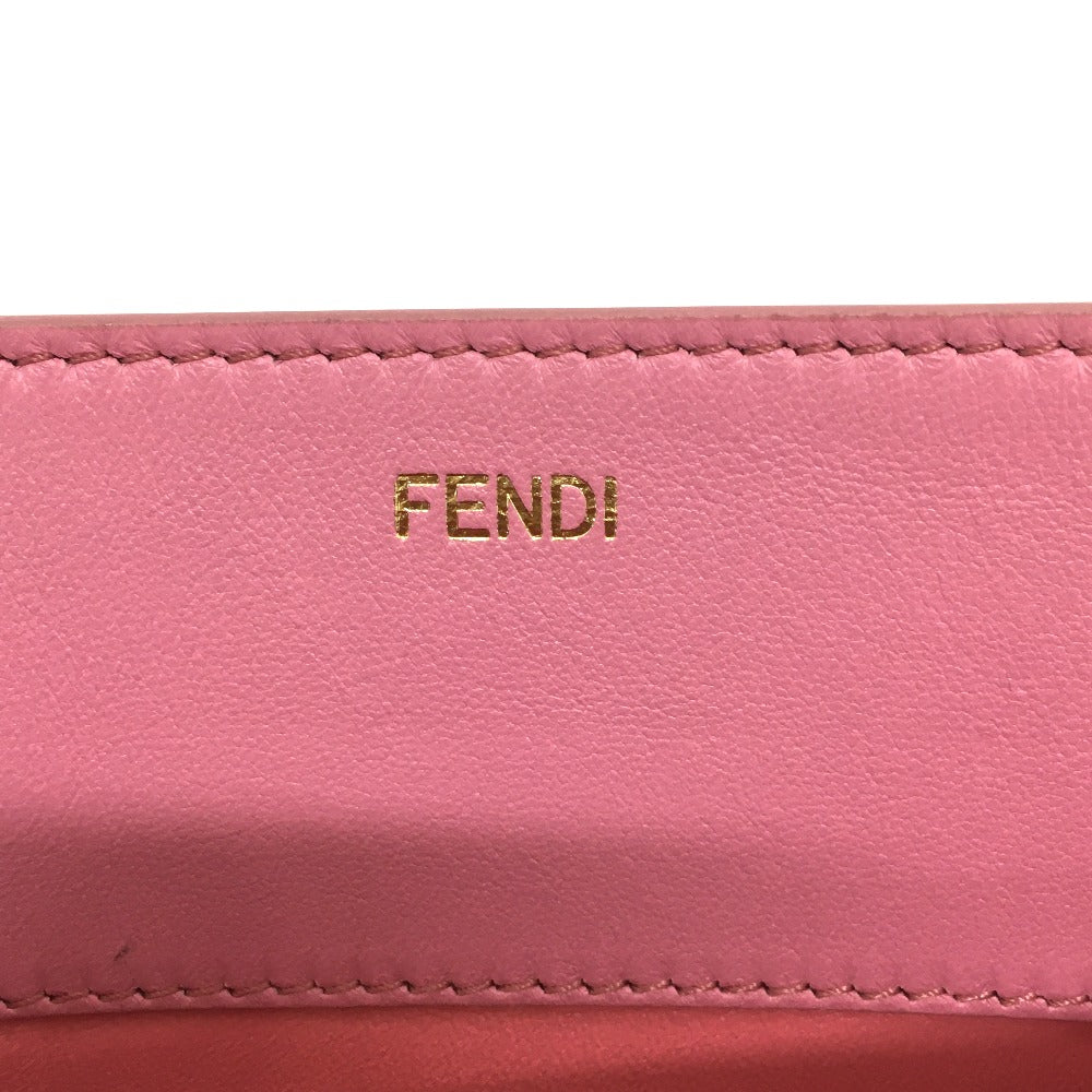 FENDI 7AR907 Peekaboo Bag-in Pocket Flat Bag Accessory Pouch Leather Women's Pink
