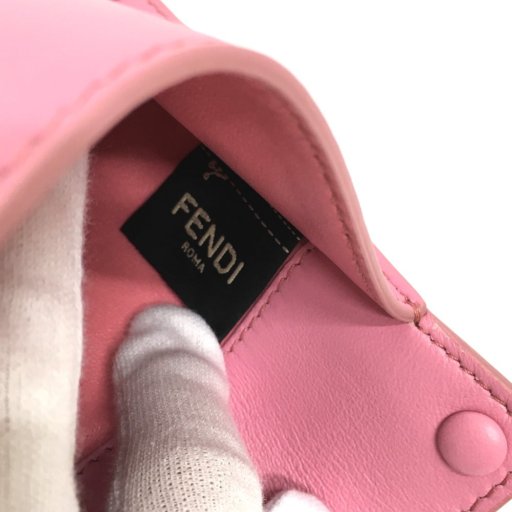 FENDI 7AR907 Peekaboo Bag-in Pocket Flat Bag Accessory Pouch Leather Women's Pink