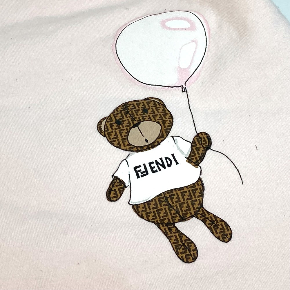 FENDI BUJ127 Zucca Bear Baby Sleeping Bag, Swaddle, Bedding, Blanket, Cotton, Kids, Pink