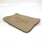 FENDI Pouch Logo Clutch Bag Canvas Women's Beige
