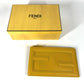 FENDI 7N0114 Logo Bag Pouch Clutch Bag Leather Women's Yellow