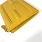 FENDI 7N0114 Logo Bag Pouch Clutch Bag Leather Women's Yellow