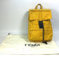 FENDI 7VZ066 Fendines Backpack, Nylon/Leather, Men's, Yellow