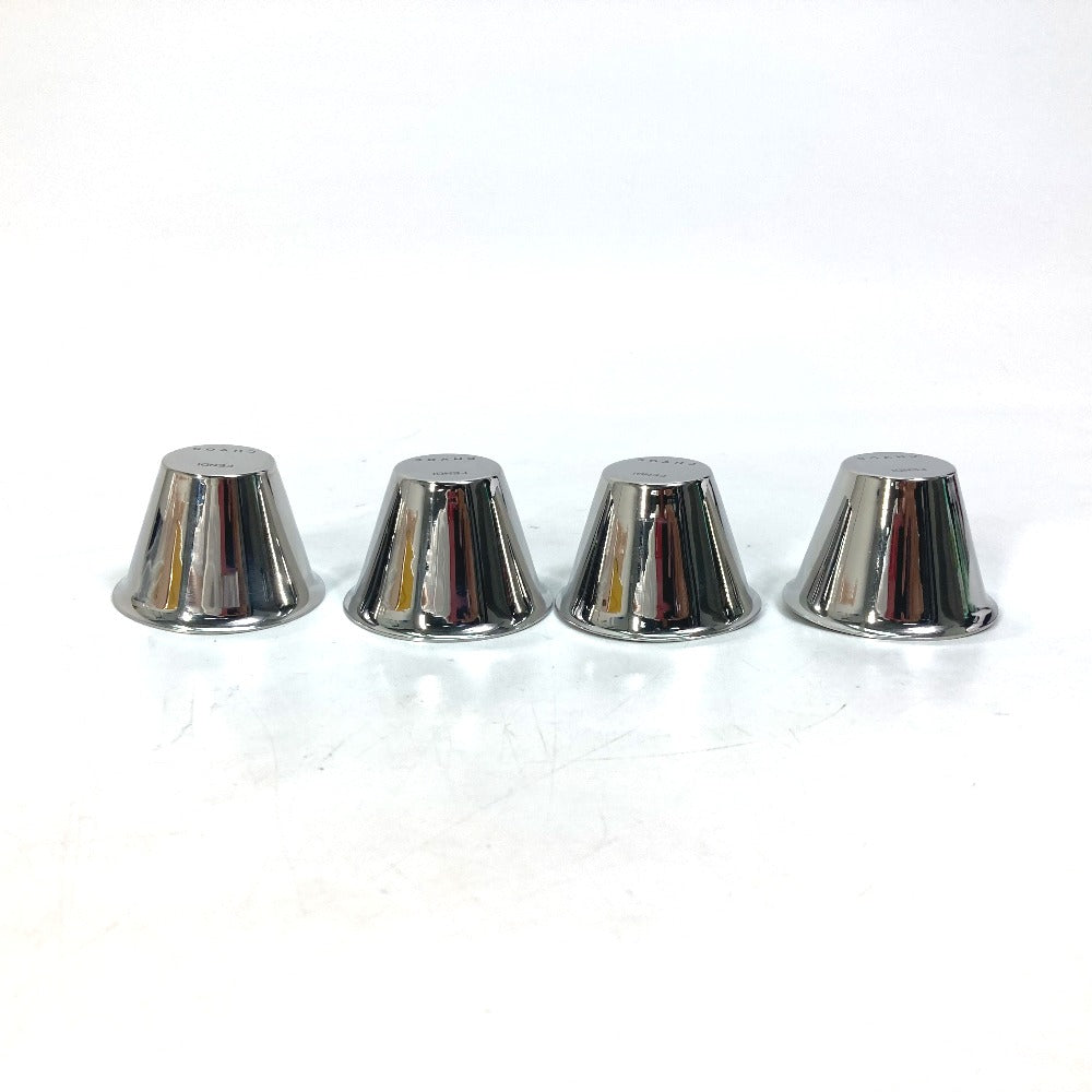 FENDI 7AR926 CHAOS Collaboration Shot Glass Set (4 pieces) with Case, Metal, Silver, Men's