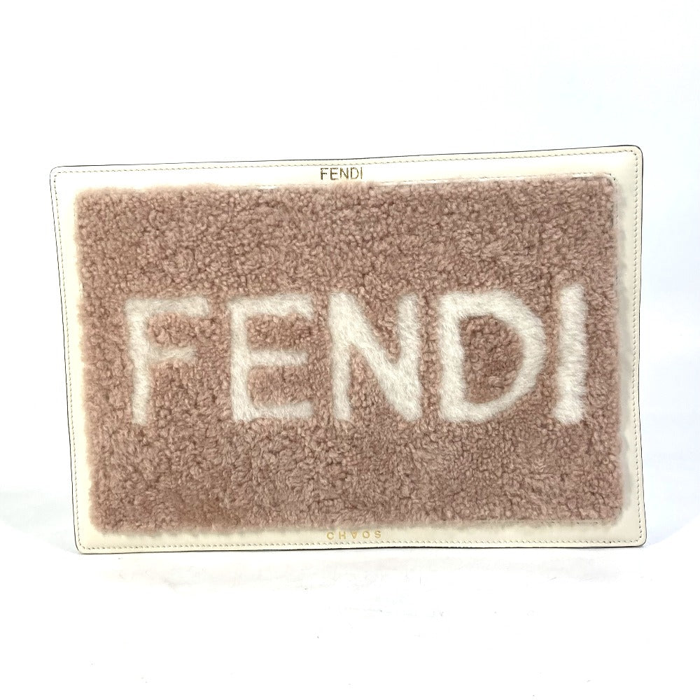 FENDI 7AR921 CHAOS Collaboration Logo PC Case, iPad Case, Computer Sticker, Leather, Women's, Pink