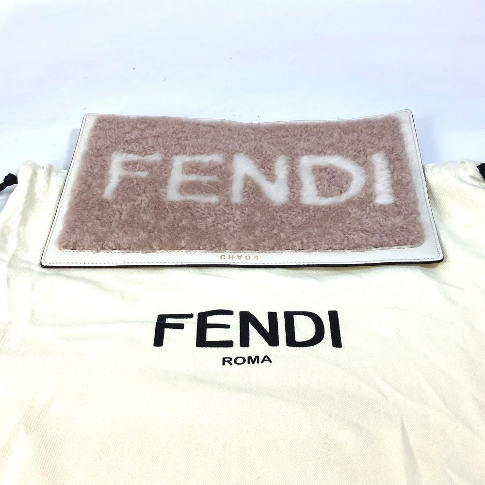 FENDI 7AR921 CHAOS Collaboration Logo PC Case, iPad Case, Computer Sticker, Leather, Women's, Pink