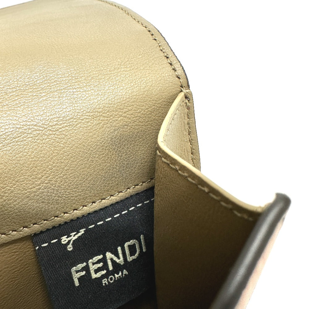FENDI 8M0438 Peekaboo Bifold Wallet, Leather, Women's, Pink