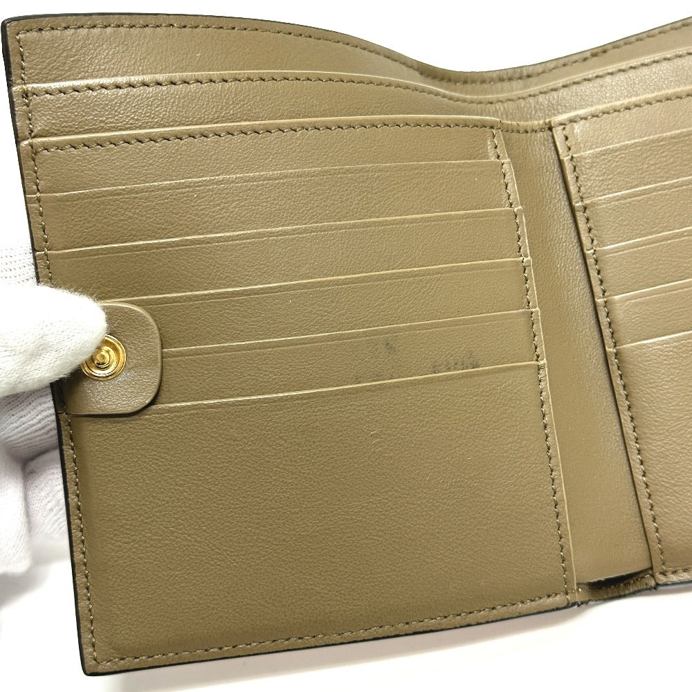 FENDI 8M0438 Peekaboo Bifold Wallet, Leather, Women's, Pink