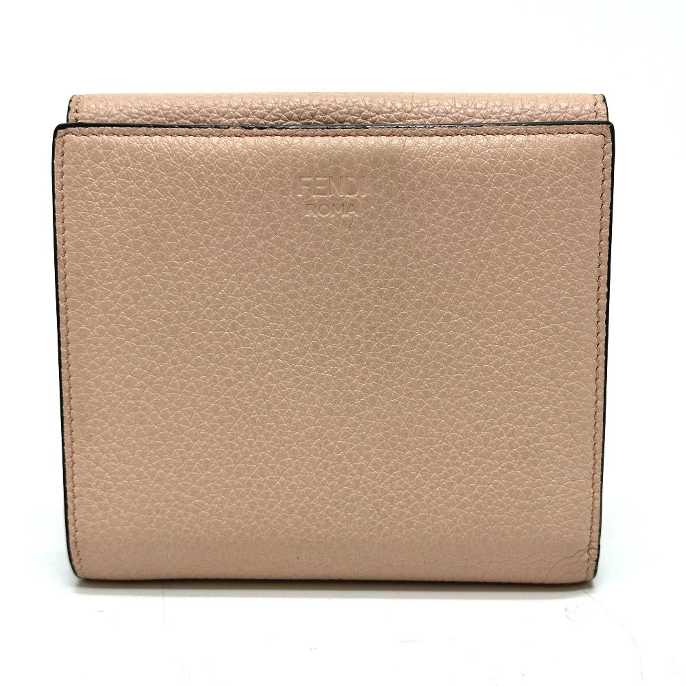 FENDI 8M0438 Peekaboo Bifold Wallet, Leather, Women's, Pink