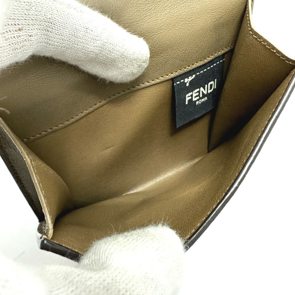 FENDI 8M0438 Peekaboo Bifold Wallet, Leather, Women's, Pink