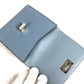 FENDI 8M0438 Peekaboo Logo Compact Wallet Bifold Leather Unisex Blue
