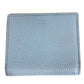 FENDI 8M0438 Peekaboo Logo Compact Wallet Bifold Leather Unisex Blue