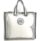 FENDI 8BH357 ジョシュア・ヴィーダス Joshua Videsコラボ ショッパーバッグ ショルダーバッグ 肩掛け トートバッグ コーティングキャンバス メンズ ホワイト