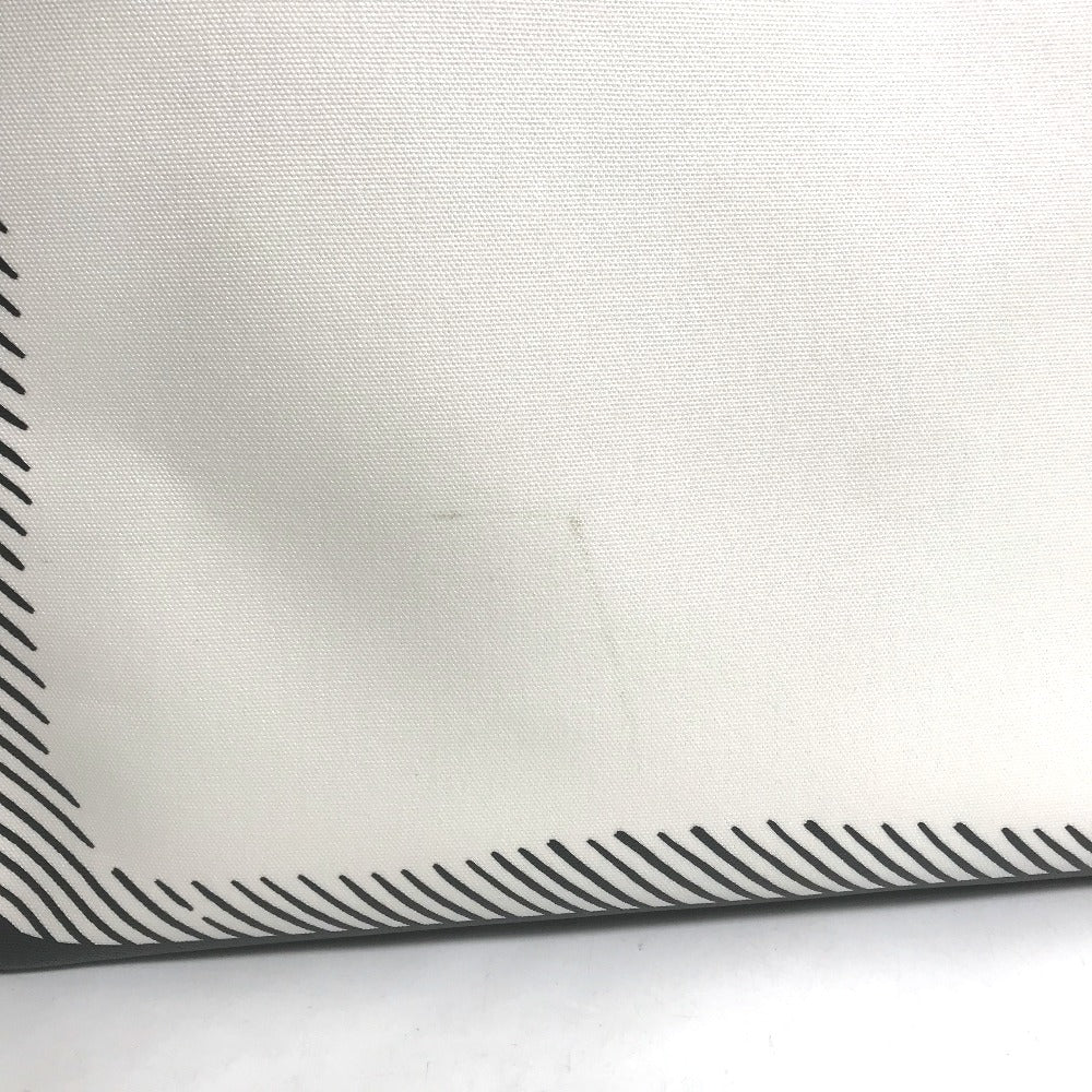 FENDI 8BH357 ジョシュア・ヴィーダス Joshua Videsコラボ ショッパーバッグ ショルダーバッグ 肩掛け トートバッグ コーティングキャンバス メンズ ホワイト