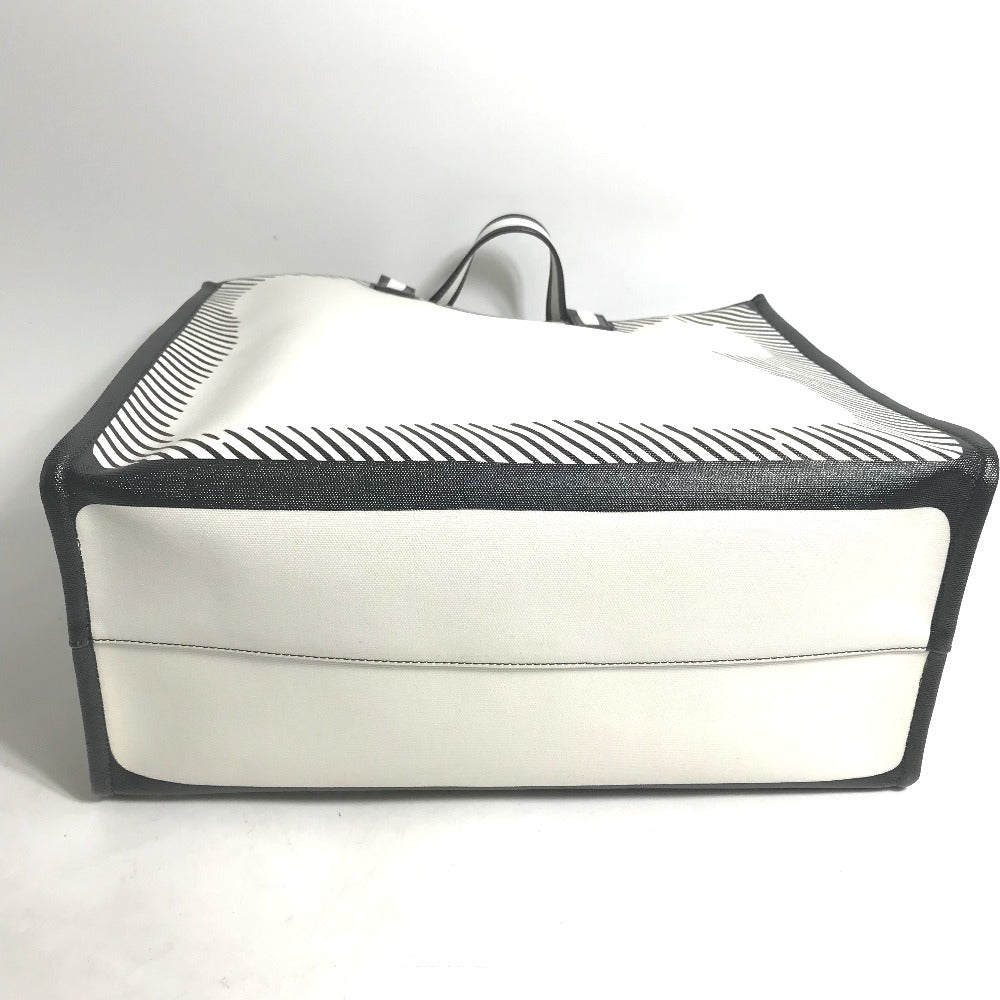 FENDI 8BH357 ジョシュア・ヴィーダス Joshua Videsコラボ ショッパーバッグ ショルダーバッグ 肩掛け トートバッグ コーティングキャンバス メンズ ホワイト
