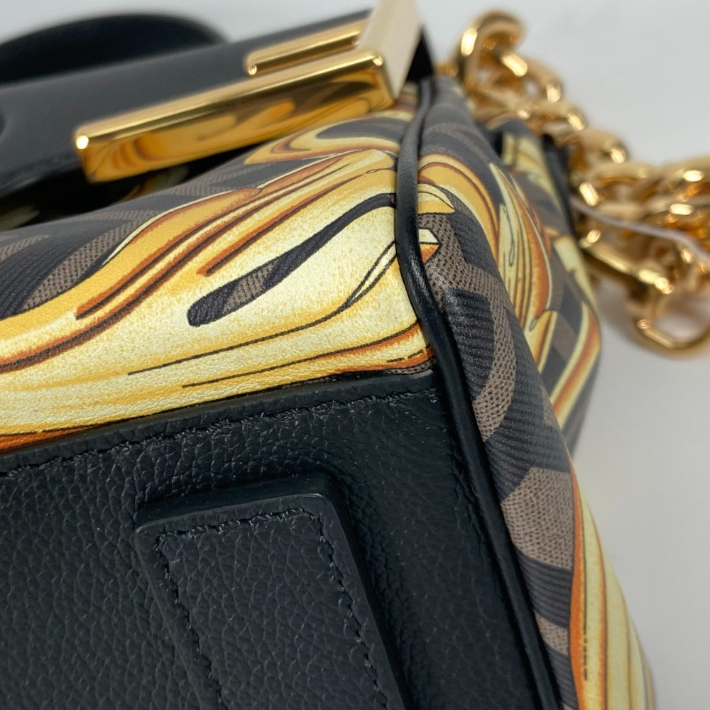 FENDI ヴェルサーチ コラボ VERSACE ラ メドゥーサ サッチェルバッグ ズッカ FENDACE フェンダーチェ 2WAY ショルダーバッグ 斜め掛け ハンドバッグ PVC/レザー レディース