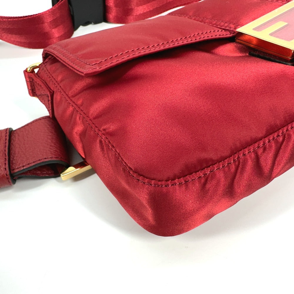 FENDI 7VA472 ポーター PORTER コラボ バケットバッグ 2WAYバッグ カバン 斜め掛け フラップ ポシェット ショルダーバッグ ナイロン レディース レッド - brandshop-reference