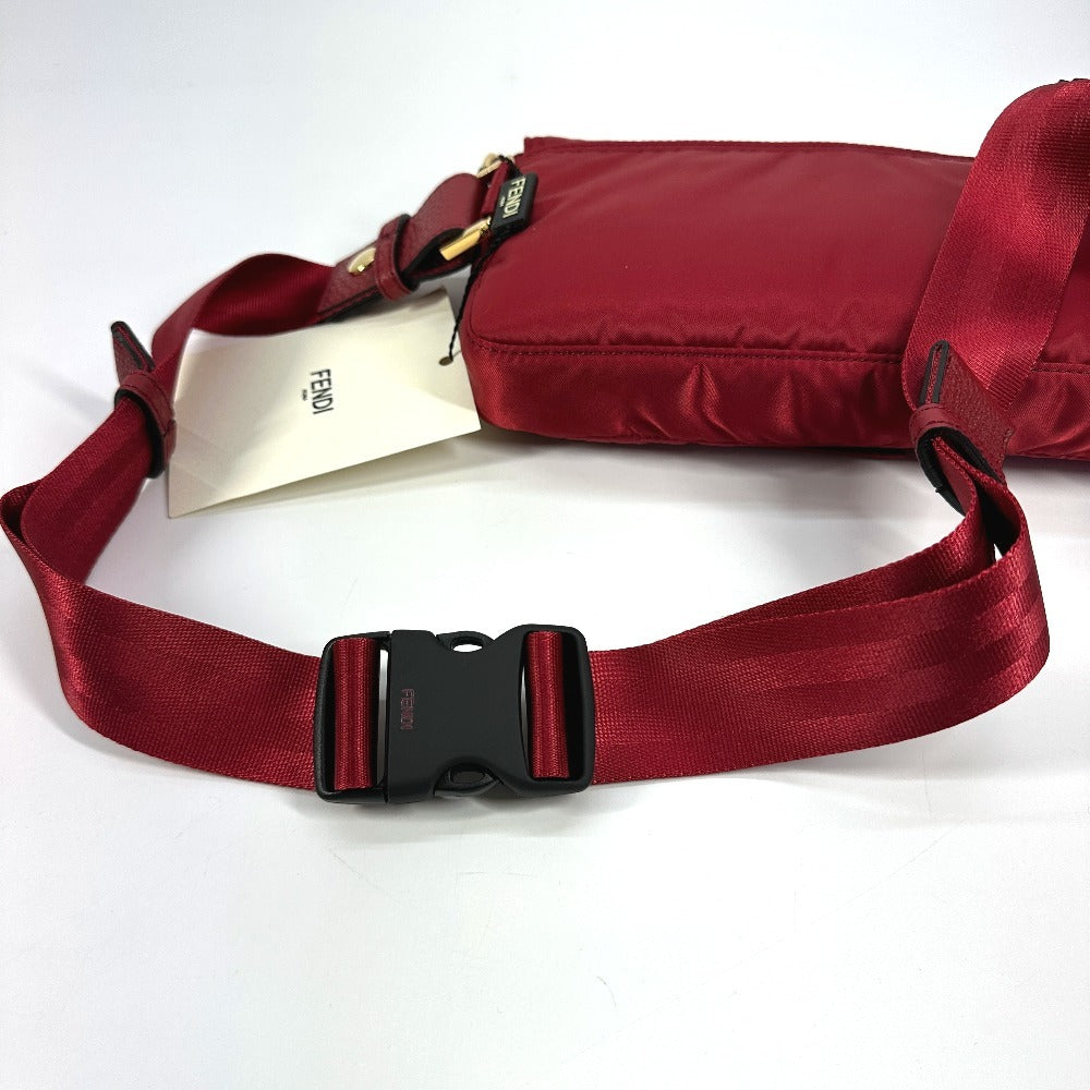 FENDI 7VA472 ポーター PORTER コラボ バケットバッグ 2WAYバッグ カバン 斜め掛け フラップ ポシェット ショルダーバッグ ナイロン レディース レッド - brandshop-reference