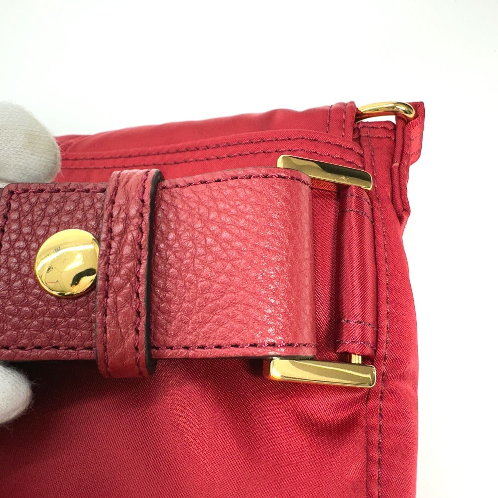 FENDI 7VA472 ポーター PORTER コラボ バケットバッグ 2WAYバッグ カバン 斜め掛け フラップ ポシェット ショルダーバッグ ナイロン レディース レッド - brandshop-reference